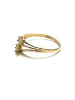14k gouden ring met zirkonia, 18 tot 19, ., Ophalen of Verzenden, Zo goed als nieuw