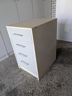 Ladenblok 4-laden wit/grijs, Huis en Inrichting, Ophalen, Minder dan 50 cm, Gebruikt, 3 of 4 laden