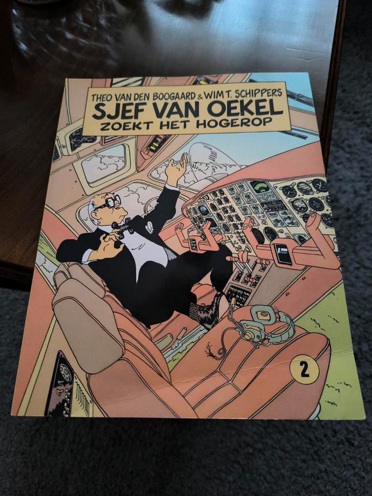 Sjef van Oekel - "Zoekt het hogerop", Boeken, Stripboeken, Gelezen, Eén stripboek, Ophalen of Verzenden