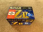 Fuji ZII Z2 90 chrome audio cassette nieuw geseald 5 pack, Ophalen of Verzenden, Nieuw in verpakking, 2 t/m 25 bandjes, Onbespeeld