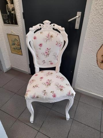 1 x brocante barok stoel opnieuw gestoffeerd  beschikbaar voor biedingen