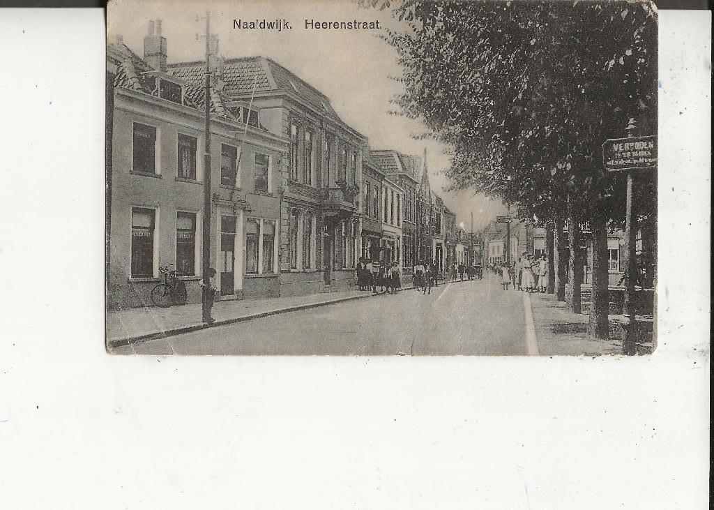 Naaldwijk Havenstraat met Verbod-bord A Vijverberg, Ophalen of Verzenden, Voor 1920, Ongelopen, Zuid-Holland