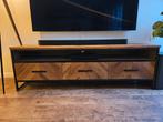 TV-meubel Venice collectie mangohout visgraat - Industrieel, Huis en Inrichting, Ophalen, 150 tot 200 cm, Zo goed als nieuw, Metaal