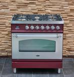 🔥Luxe Fornuis Boretti 80 cm rood + rvs 5 pits 1 oven, Witgoed en Apparatuur, Fornuizen, 60 cm of meer, 5 kookzones of meer, Vrijstaand