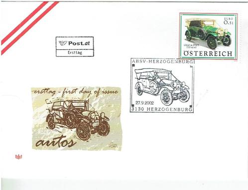 Oostenrijk 2002-09 Antieke auto, Postzegels en Munten, Postzegels | Eerstedagenveloppen, Onbeschreven, Europa, Ophalen of Verzenden