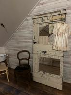 Oude Franse brocante deur met spiegels. Passpiegel. Franse, Antiek en Kunst, Curiosa en Brocante, Ophalen