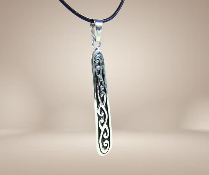 Prachtige zilver lange CELTIC KNOT Keltische knoop hanger!, Sieraden, Tassen en Uiterlijk, Kettinghangers, Nieuw, Zilver, Zilver