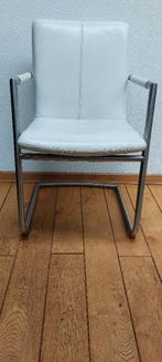 eetkamerstoelen, Huis en Inrichting, Stoelen, Ophalen, Gebruikt, Vier, Chroom met leer