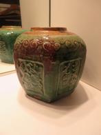 Antieke Chinees aardewerk gember pot, groen paars, merk, Antiek en Kunst, Antiek | Keramiek en Aardewerk, Ophalen of Verzenden