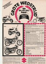 Retro reclame 1975 Suzuki brommer GT380 GT185 RV50 AC50, Verzenden, Overige typen