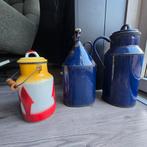 Oude emaille kannen, Ophalen of Verzenden