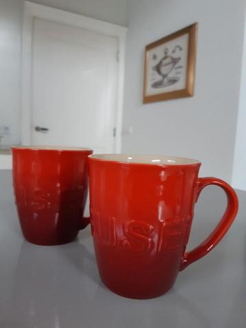 2 XL Jumbomokken Le Creuset Cerise rood Nieuw beschikbaar voor biedingen