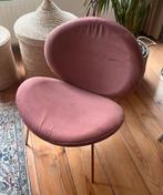 Trendy roze velvet stoel/fauteuil met gouden details, Huis en Inrichting, Ophalen, Nieuw, Overige kleuren, Eén