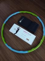Fitness hoelahoep met buikband blauw/groen, Sport en Fitness, Ophalen of Verzenden, Gebruikt, Fitness hoelahoep