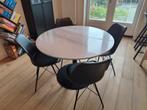 Marmeren Eettafel - Rond - 110cm, Huis en Inrichting, Tafels | Eettafels, Ophalen, Overige materialen, Rond, Zo goed als nieuw