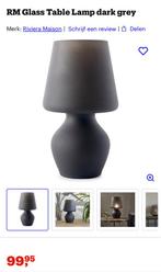Riviera maison glas tafel lamp donkergrijs, Ophalen, Gebruikt, Glas, Minder dan 50 cm