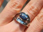 Vanoli 925 zilveren design ring met ruwe saffier maat 18 19, Daiva1973@hotmail.com, 18 tot 19, Vanoli, Blauw