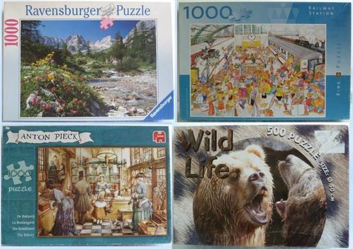 Puzzels 1000 stukjes en 500 stukjes rond, Hobby en Vrije tijd, Denksport en Puzzels, Gebruikt, Legpuzzel, 500 t/m 1500 stukjes