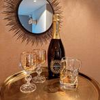 Vintage bohemian kristallen wijnglazen & karaf., Antiek en Kunst, Ophalen of Verzenden