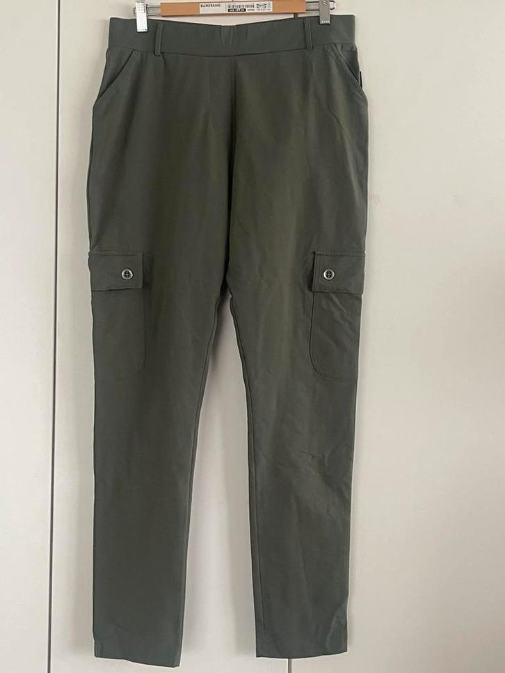JE M’APPELLE groene broek maat L, Kleding | Dames, Broeken en Pantalons, Zo goed als nieuw, Maat 42/44 (L), Groen, Lang, Ophalen of Verzenden