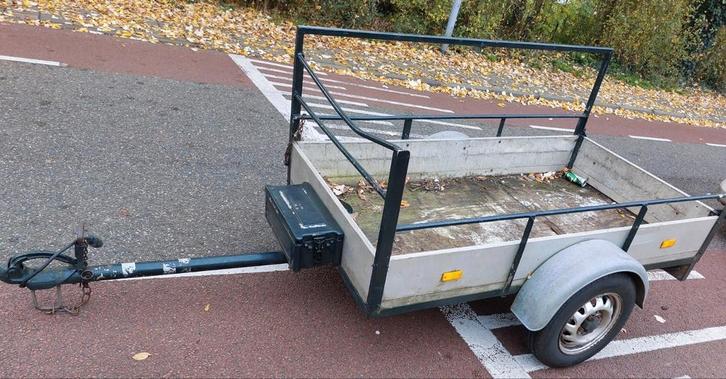 Sterke aanhanger enkelasser aluminium zijschotten, Auto diversen, Aanhangers en Bagagewagens, Ophalen of Verzenden