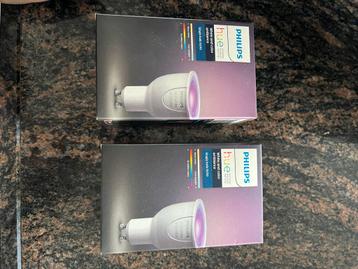2x Philips Hue GU10 White & Color Ambiance beschikbaar voor biedingen