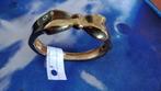 Goldtone (Strik) armband (met clip-on sluiting) Size 16/18cm, Verzenden, Nieuw, Goud, Overige materialen