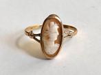 Antieke ring 14 kt goud camee, Sieraden, Tassen en Uiterlijk, Antieke sieraden, Ophalen of Verzenden, Goud, Ring, Met edelsteen