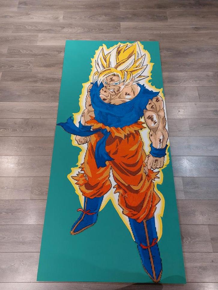 grote Dragon Ball Z Saiyan Goku pixel art, Verzamelen, Merken en Reclamevoorwerpen, Zo goed als nieuw, Overige typen, Ophalen