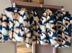 Bontjas M/L - Carnaval/Themafeest, Ophalen of Verzenden, Zo goed als nieuw, Maat 38/40 (M), Blauw