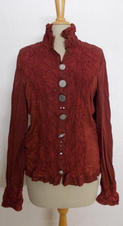 Mooie bewerkte blouse van Elisa Cavaletti! XL, Kleding | Dames, Blouses en Tunieken, Zo goed als nieuw, Maat 46/48 (XL) of groter