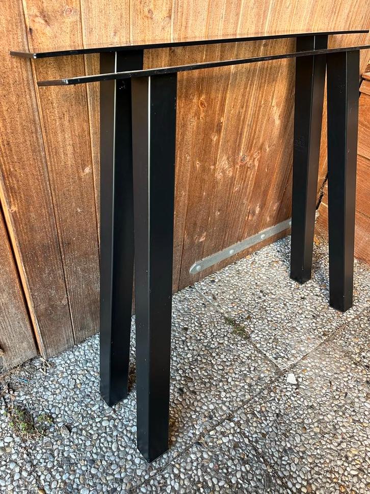 Stalen Tafelpoten Gepoedercoat 75x79cm, Huis en Inrichting, Tafelonderdelen, Nieuw, Tafelpoot, 50 tot 100 cm, Rechthoekig, Metaal