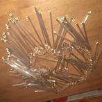Glazen antieke olielamp lampenkap kralen, Antiek en Kunst, Antiek | Lampen, Ophalen of Verzenden