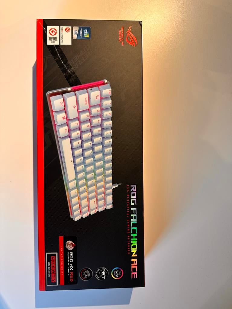 Gaming Toetsenbord ROG Falchion Ace (Wit), Gaming toetsenbord, Ophalen of Verzenden, Zo goed als nieuw, Qwerty