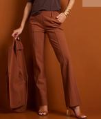 Travelstof broek maat M rechtpijpen met naad, Maat 38/40 (M), Bruin, Nieuw, Ophalen of Verzenden