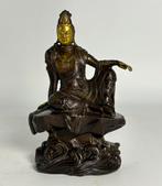 Guanyin Beeld China brons gestempeld, Ophalen of Verzenden