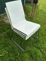 4 witte stoelen, Huis en Inrichting, Stoelen, Ophalen, Gebruikt, Overige kleuren, Vier