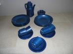Vintage blauwe koffiepot, kop & schotels, borden en schaal, Overige typen, Ophalen of Verzenden, Zo goed als nieuw, Effen