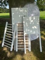 Bopita wieg wit, Kinderen en Baby's, Kinderkamer | Bedden, Ophalen, Gebruikt, Lattenbodem, Minder dan 140 cm