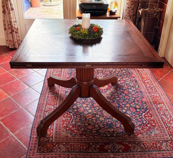 RAC  massief kersen tafel (vierkant + rond) incl 4 stoelen, Antiek en Kunst, Antiek | Meubels | Tafels, Ophalen