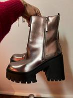 NIEUW / prachtige enkellaarsjes (39) metallic met hoge hak!, Ophalen, Overige kleuren, Nieuw, Schoenen met hoge hakken