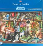 Gibsons Puzzel 1000 Stukjes - Puss in Books, Ophalen of Verzenden, 500 t/m 1500 stukjes, Gebruikt, Legpuzzel