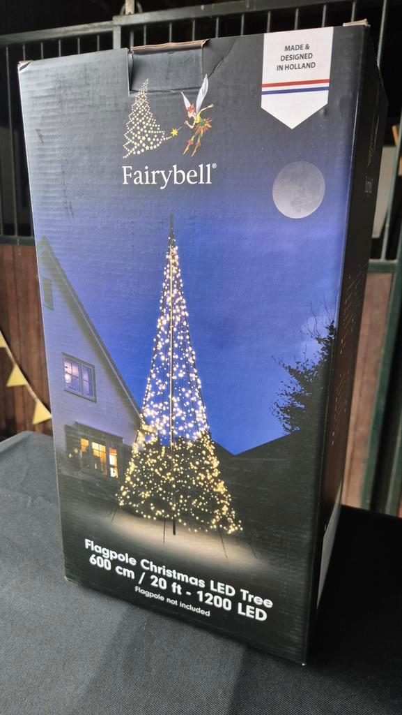Nieuwe Fairybell 6 meter 1200 leds warm wit kerstboom mast, Diversen, Kerst, Nieuw, Ophalen