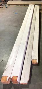 Houten balken WIT 500cm, Doe-het-zelf en Verbouw, Hout en Planken, Ophalen, Gebruikt, Balk, Vuren