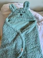Turquoise Jollein baby wikkeldeken/badcape, Verzenden, Zo goed als nieuw, Deken