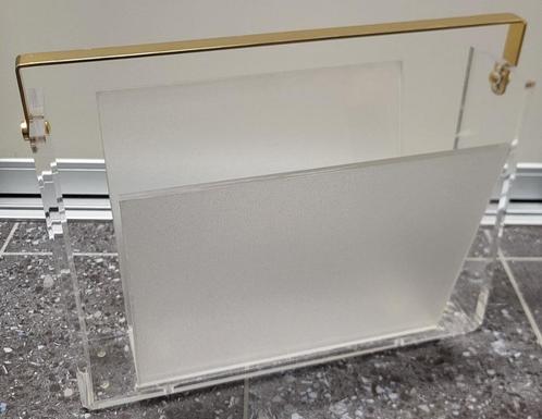 Exclusieve Regency lectuurbak in messing/ glas, Huis en Inrichting, Woonaccessoires | Krantenbakken en Lectuurbakken, Gebruikt