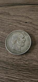 Zilveren rijksdaalder 1868 Willem lll met mooie patiën, Koning Willem III, Zilver, Ophalen of Verzenden, Losse munt