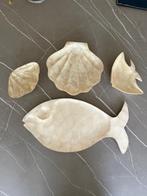 Visschalen set van glasvezel met parelmoer, Huis en Inrichting, Keuken | Servies, Overige materialen, Ophalen of Verzenden, Overige stijlen