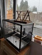 Vogelkooi savic incl bakjes zgan, Dieren en Toebehoren, Ophalen, Zo goed als nieuw, Metaal, Vogelkooi