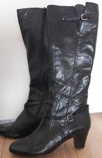 Zwarte leren dames laarzen  Orizonte maat 40, Ophalen, Hoge laarzen, Orizonte, Zwart